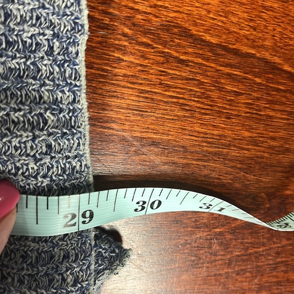 Free People Womens Tunic/Mini XS/S Heather Blue Racer Back Crochet Details Knit - Picture 9 of 10